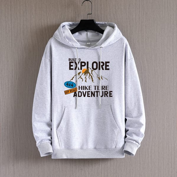 Spring Autumn 2022 New Cotton Hoodie Men's Fashion Trend Solid Printed Comfortable Casual Hoodie Men's Wear