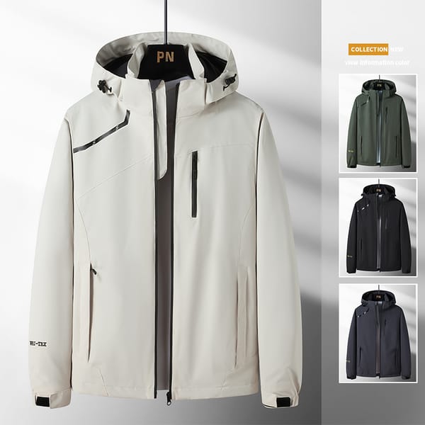 Autumn And Winter New Men'S Fleece Casual Fashion Slim Hooded Rushing Jacket Outdoor Sports Flight Suit Bomber