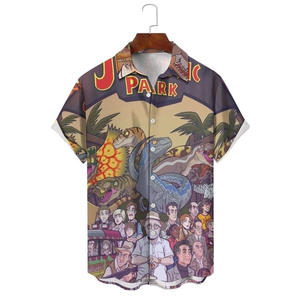 Men's/Women's Summer Fashion Cartoon Animal Print Loose Casual Make Old Summer Music Festival Daily Wear Short-Sleeved Shirt