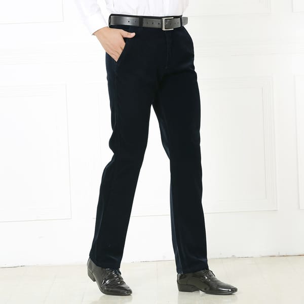 MRMT 2024 Brand New Thick Corduroy Men's Trousers Large Size Loose Straight Trousers Elastic High Waist  Men's Velvet Trousers