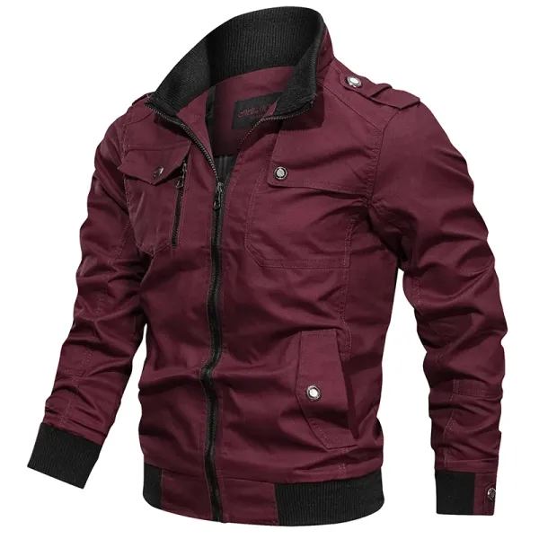 New Men's Cargo Jacket Pure Cotton Streetwear Work Flight Outwear Function Windbreaker Cargo Flight Coat Spring/Fall 2024