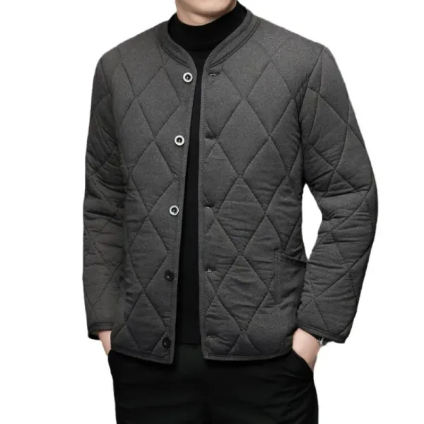 2023 Men's Winter Fleece Thickened Cotton Coat Elastic Casual Coat for Both Inner and Outer Wear Mens Jacket