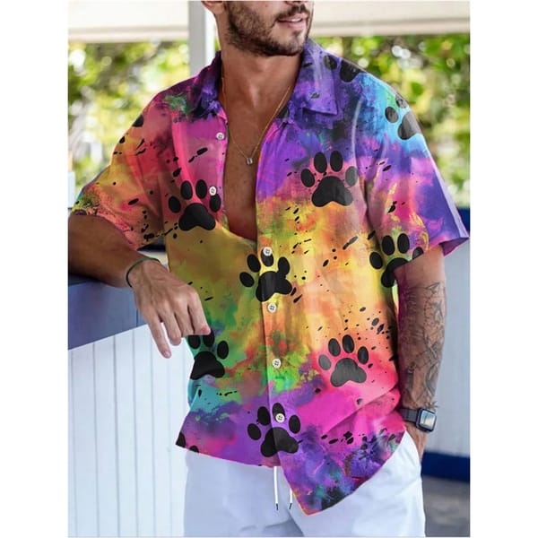 Men's Casual Shirt Hawaiian Shirt Men Summer 3d Print Casual Short Sleeved Shirt For Men Clothing Breathable Shirts