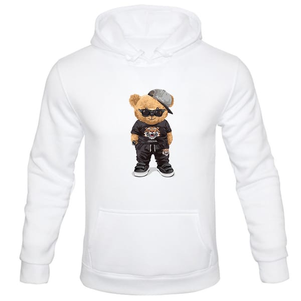 Men's Hoodie Harajuku Funny Bear Y2K Street Fashion Trend Spring Autumn Fleece Hoodie Men's Clothing