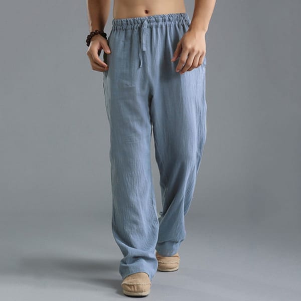 2023 new Men's Comfortable Cotton Linen Pants Male Autumn New Breathable Solid Color Linen Trousers Fitness Pants Streetwear
