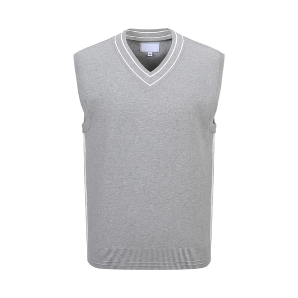 "High-end Taste! Luxury V-neck Men's Vest! Simple Design for Autumn, Korean Trend, Enjoy Golf, New Style and Versatile!"