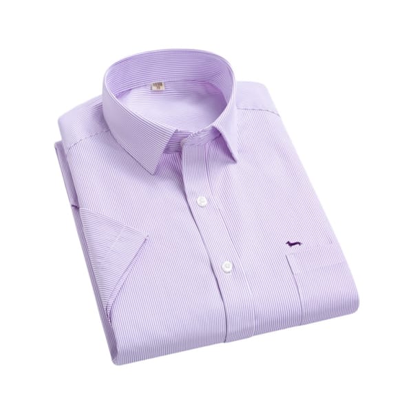 New Summer Men Casual Business Harmont Blouses Short Sleeve 35%Cotton Soft Plaid Slim Fit Men's Shirt Embroidery Blaine