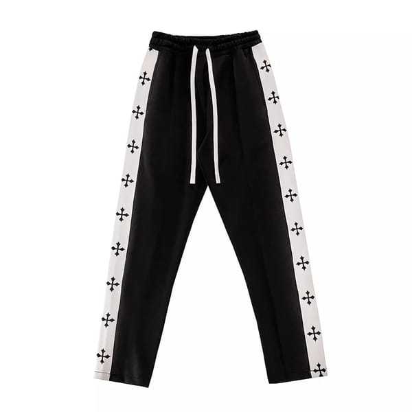Black ice silk pants men's summer thin 2024 new loose quickpants drying straight leg wide leg pants sports and casual pants
