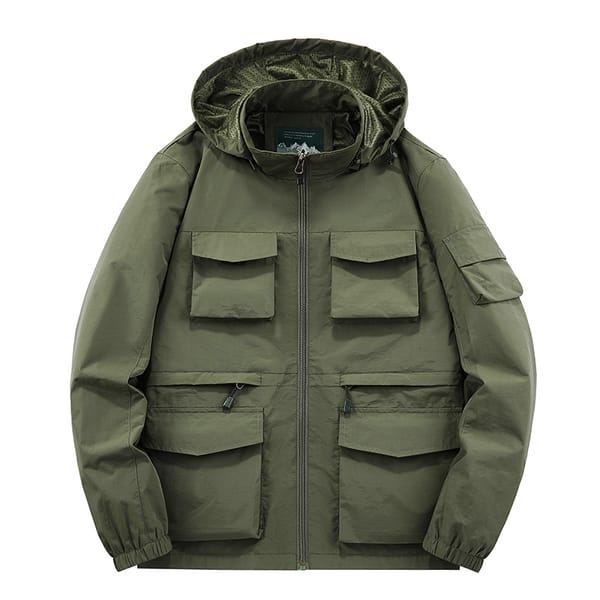 Men's Jackets New Spring Autumn Outerdoor Windbreaker Coats Man Hooded Overcoat Multi-pocket Male Climbing Clothing