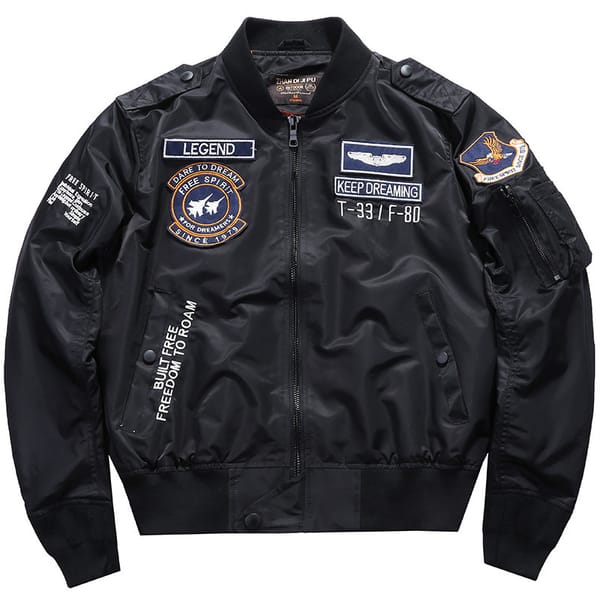 2024 Trendy Men's Baseball Jacket Outdoor Motorcycle Training Suit Windproof Wear-resistant Embroidered Stand Up Collar Top Coat