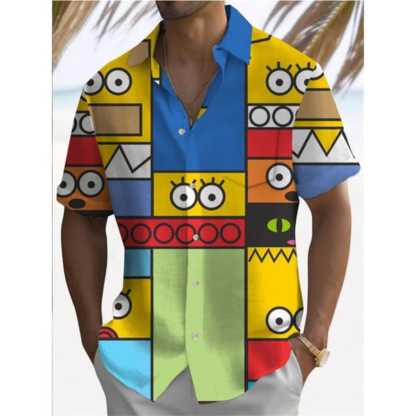 Men's Casual Shirt Hawaiian Shirt Men Summer 3d Print Casual Short Sleeved Shirt For Men Clothing Breathable Shirts
