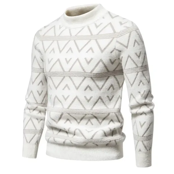 High Quality Trend Men's Casual New Imitation Mink Sweater Soft and Comfortable Warm Knit Sweater  Pullover Men Clothing