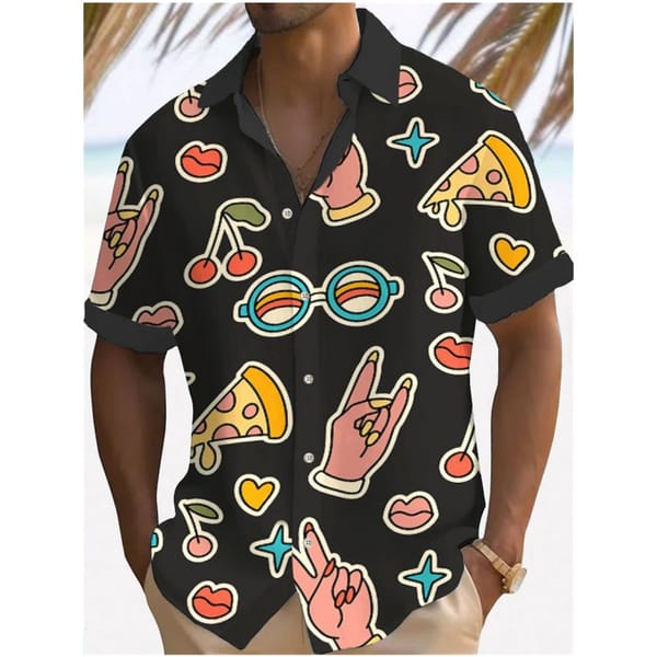 Men's Casual Shirt Hawaiian Shirt Men Summer 3d Print Casual Short Sleeved Shirt For Men Clothing Breathable Shirts