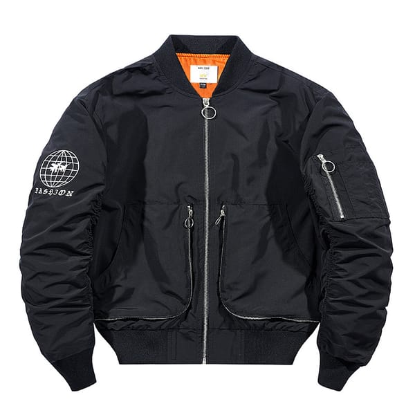 Men's Spring Jacket Outdoor Waterproof Mountaineering Camping Loose Stand Collar Multi Pocket Coat Men's Fashion Baseball Jacket