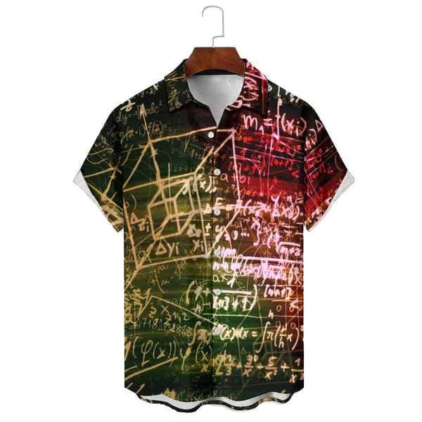 Men's/Women's Fashion Multi-Color Number Symbol Print Large Size Loose Casual Summer Daily Can Wear Short-Sleeved Shirt
