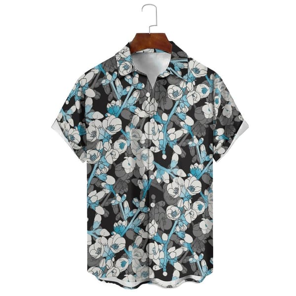 Fashion Summer Men's/Women's Abstract Flower Print Solid Color Multi-Style Loose Casual Daily Can Wear Short-Sleeved Shirt