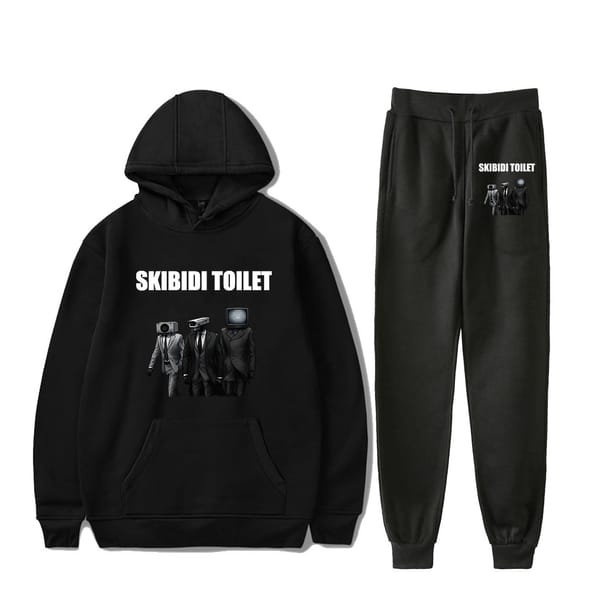 Skibidi Toilet Hoodie Jogger Pants Two Piece Set Sweatshirts+Sweatpants 2023 New Game Harajuku Streetwear Women Men's Set