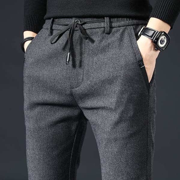 Men's Casual Sport Pants Streetwear Fashion Autumn Winter New Male Clothing New Solid Full Straight Trousers