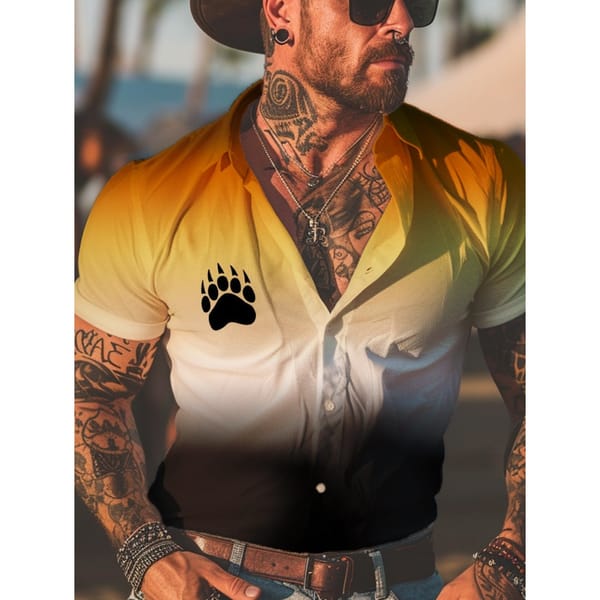 Men's Casual Shirt Hawaiian Shirt Men Summer 3d Print Casual Short Sleeved Shirt For Men Clothing Breathable Shirts