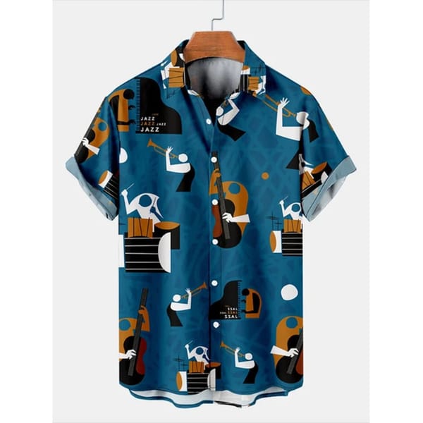 Men's Casual Shirt Hawaiian Shirt Men Summer 3d Print Casual Short Sleeved Shirt For Men Clothing Breathable Shirts