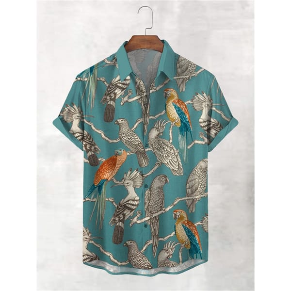 Men's Casual Shirt Hawaiian Shirt Men Summer 3d Print Casual Short Sleeved Shirt For Men Clothing Breathable Shirts