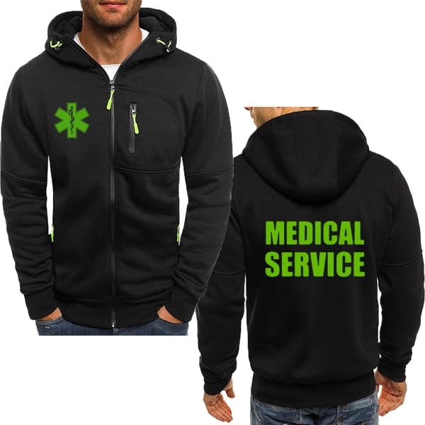 Brand men's hoodie Fashion casual sportswear EMT Emergency Ambulance Spring Autumn fleece brand men's hoodie sweatshirt jacket