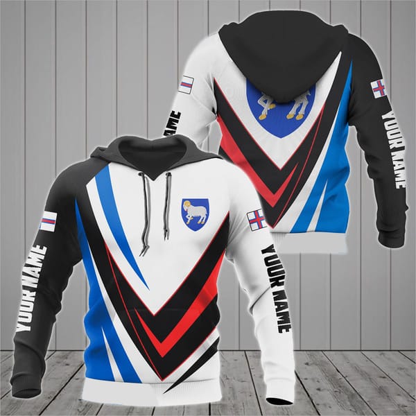 Faroe Islands Flag and Emblem Pattern Hoodies For Male Loose Men's Fashion Sweatshirts Boy Casual Clothing Oversized Streetwear