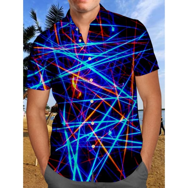 Men's Casual Shirt Hawaiian Shirt Men Summer 3d Print Casual Short Sleeved Shirt For Men Clothing Breathable Shirts