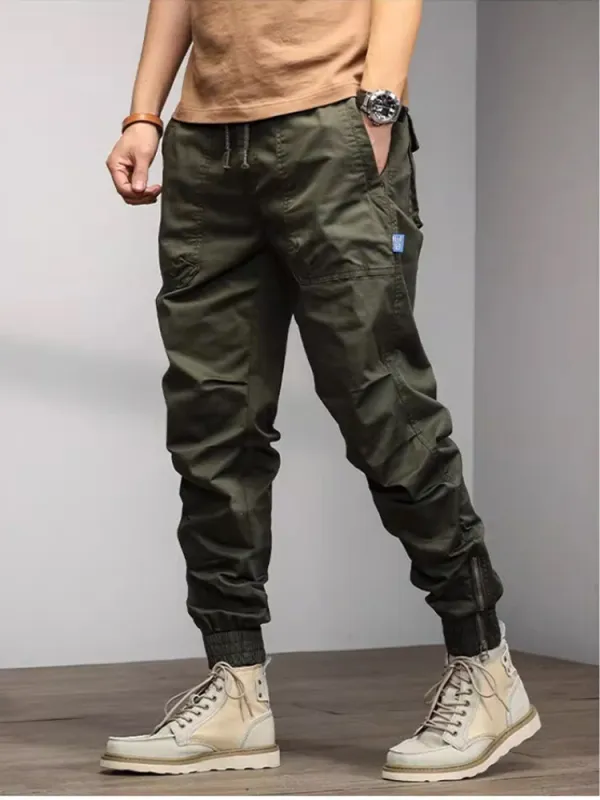 Men's pants, spring and summer American fashion brand wide leg workwear pants, men's loose fitting straight tube pure cotton spo