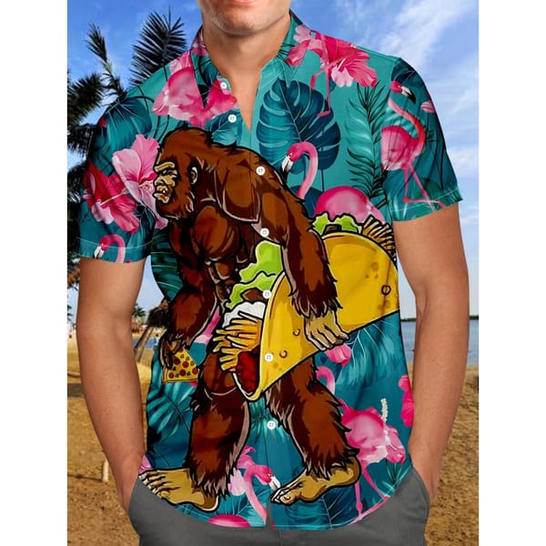 Men's Casual Shirt Hawaiian Shirt Men Summer 3d Print Casual Short Sleeved Shirt For Men Clothing Breathable Shirts