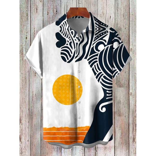Men's Casual Shirt Hawaiian Shirt Men Summer 3d Print Casual Short Sleeved Shirt For Men Clothing Breathable Shirts