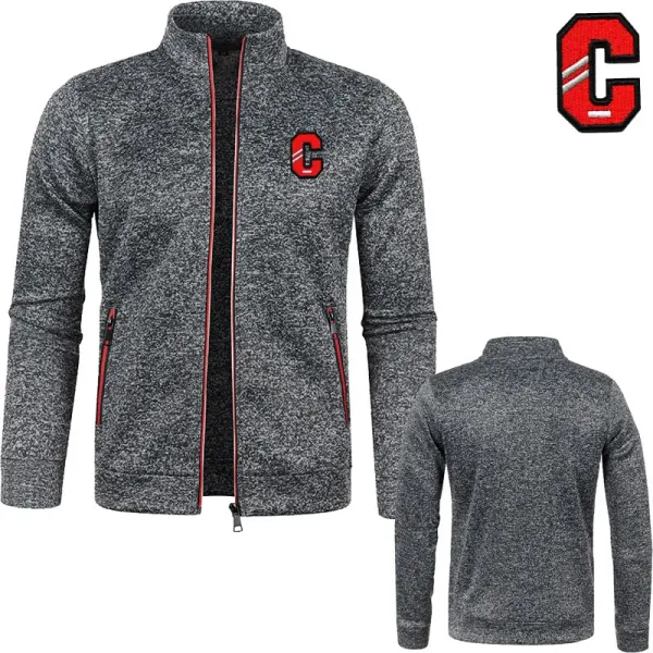 Embroidery C Men's sweatshirt zipper Men's hoodie High quality trend casual men's baseball jacket sweatshirt Men's clothing