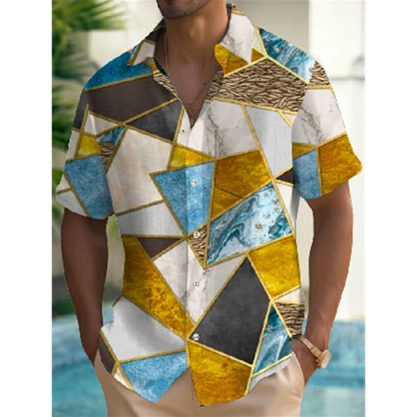 Men's Casual Shirt Hawaiian Shirt Men Summer 3d Print Casual Short Sleeved Shirt For Men Clothing Breathable Shirts