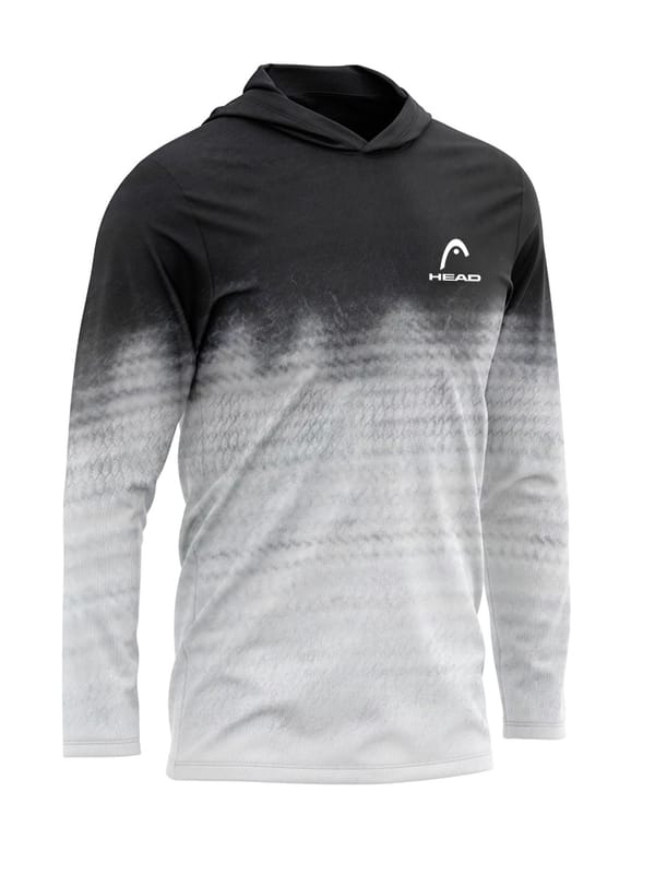 2024 New Summer HEAD Men's Tennis Sportswear Running Sports Long Sleeve Hoodie Men's Fishing Long Sleeve Sun Protection Hoodie