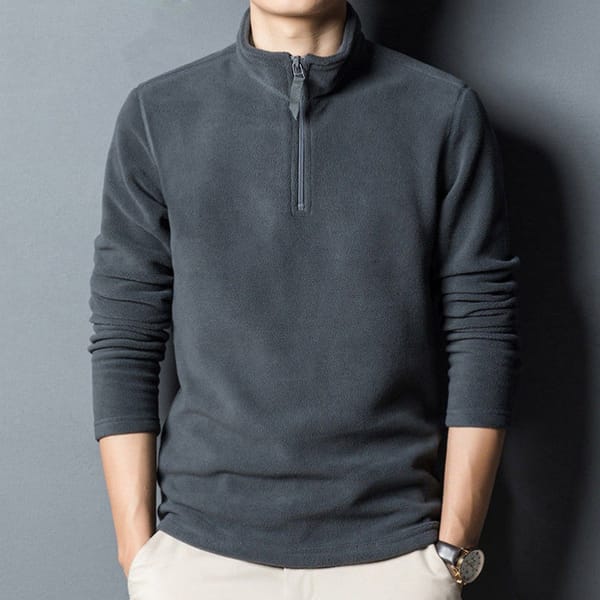 MRMT 2024Brand Men's Turtleneck Solid Color Fleece Half Turtleneck Sweater Fleece Pullover Warm Stand Collar Bottoming Shirt Men