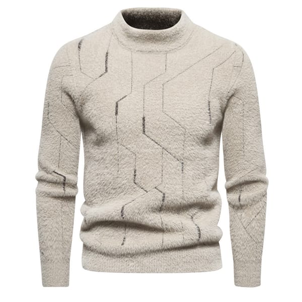 2023 New Warm Men's Pullovers Sweater for Fall and Winter with Solid Color and Soft Material Casual Classic Sweater Men
