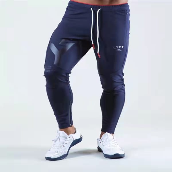 Fitness Pants for Men's Spring and Autumn New Breathable Sports and Casual Pants Slim Fit, Small Foot Zipper Guard Pants