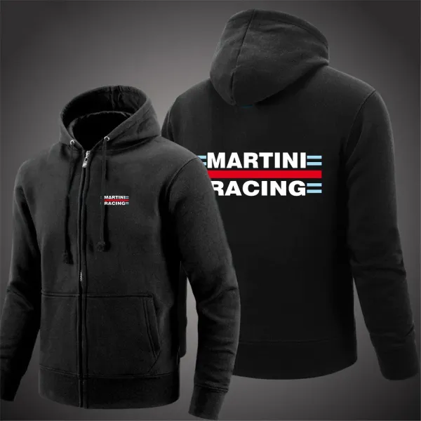 2023 New Men's Martini Racing Printing Solid Color Hoodie Spring And Autumn Casual Long Sleeve Harajuku Fashion Sweatshirts Coat