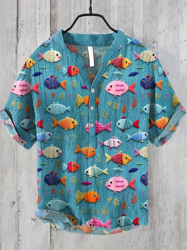 Cross border Hawaiian short sleeved new shirt, men's creative printed pullover, beach and seaside fashion party casual shirt