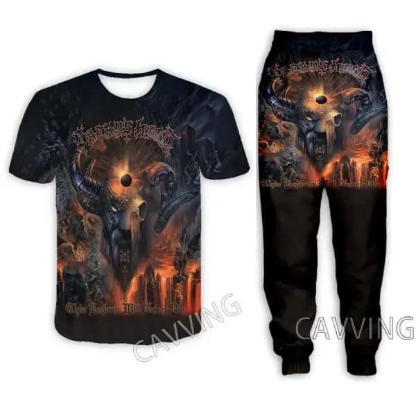 Satan's Host  Rock  3D Print Casual T-shirt + Pants Jogging Pants Trousers Suit Clothes Women/ Men's  Sets Suit Clothes