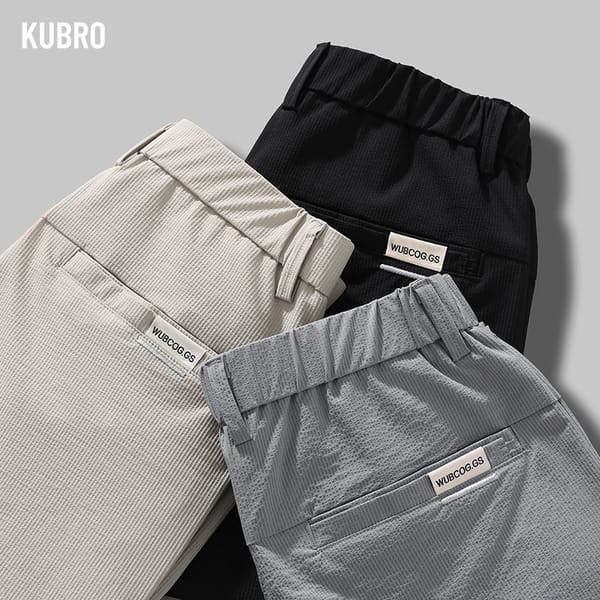 KUBRO 2023 New Men's Spring And Summer Smart Casual Straight Classic Style Fashion Business Thin Breathable Elastic Force Chic