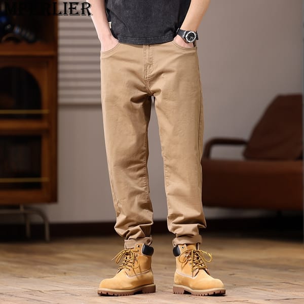 plus size Men's pants new casual male Khaki big size harem pants men trousers cotton pants 46 48