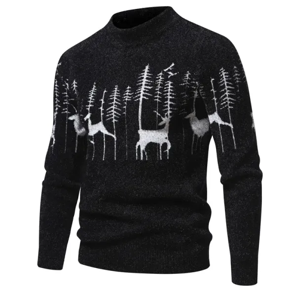 Trend Men's Casual New Imitation Mink Sweater Soft and Comfortable  Fashion Warm Knit Sweater