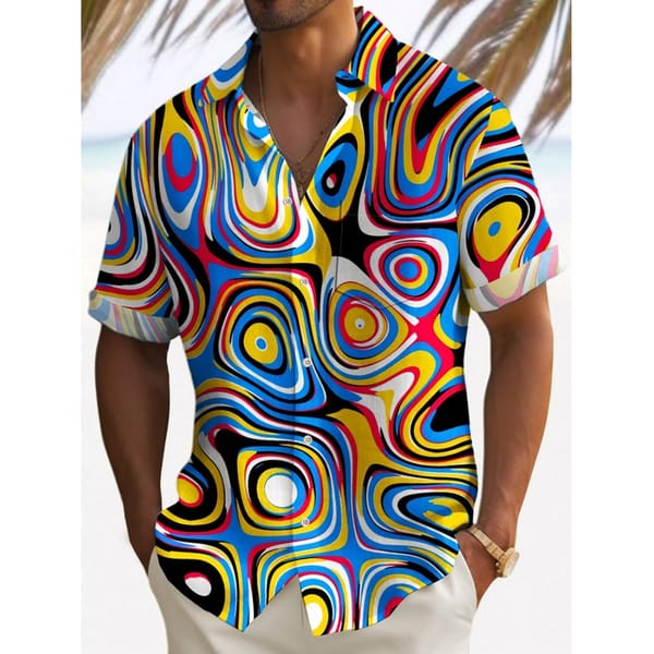 Men's Casual Shirt Hawaiian Shirt Men Summer 3d Print Casual Short Sleeved Shirt For Men Clothing Breathable Shirts