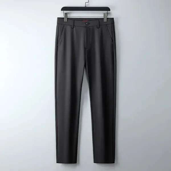 2024 Spring/Autumn New Trousers Mens Ice Silk Loose Breathable Casual Business Straight Pants Middle-aged Men's Formal Clothing