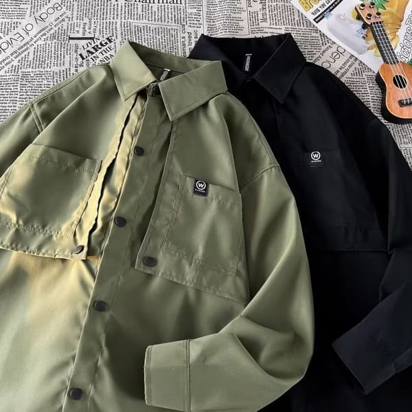 Men's Leisure Meeting Outdoor Sports Fashion 2023 Autumn New Product Workwear Style Long Sleeve Shirt
