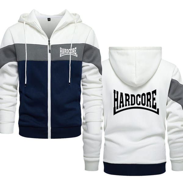 Hardcore Autumn Men's hoodie Long-Sleeved hoodie Jacket top Harajuku Casual Hooded Sweatshirt Fashion fleece hoodie for men
