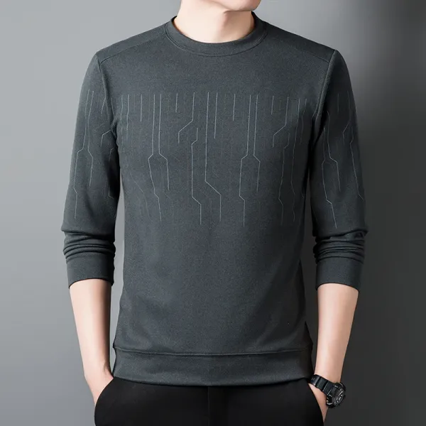 Men's New Comfortable and Fashionable Versatile Round Neck Casual Pullover Hoodie