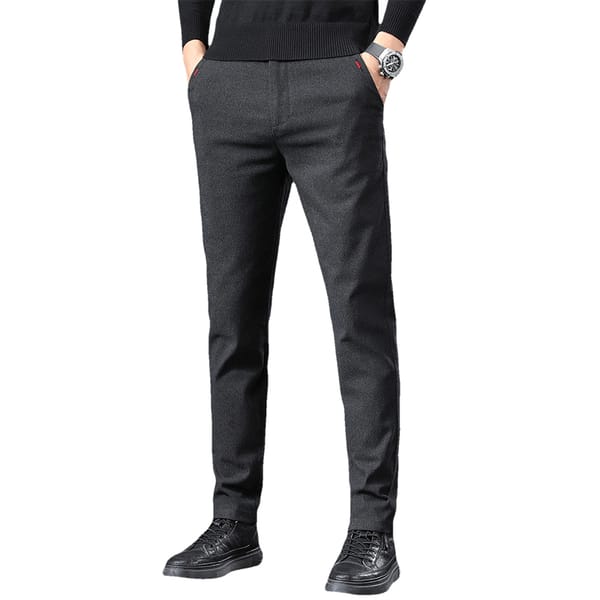 2022 Autumn and winter New Thick Men's Casual Pants Slim Straight Versatile Elastic Men's Pants