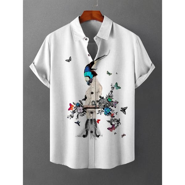 Men's Casual Shirt Hawaiian Shirt Men Summer 3d Print Casual Short Sleeved Shirt For Men Clothing Breathable Shirts